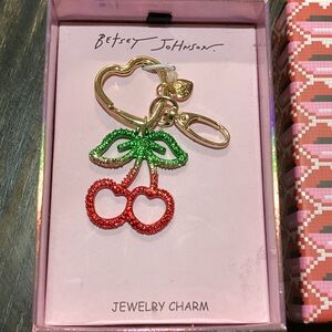 Betsey Johnson Red and Green Cherry Charm